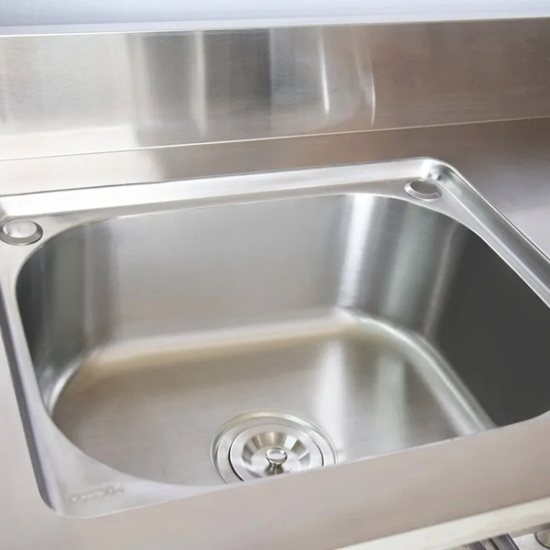 Commercial Kitchen Worktops - Pia independente de aço inoxidável com