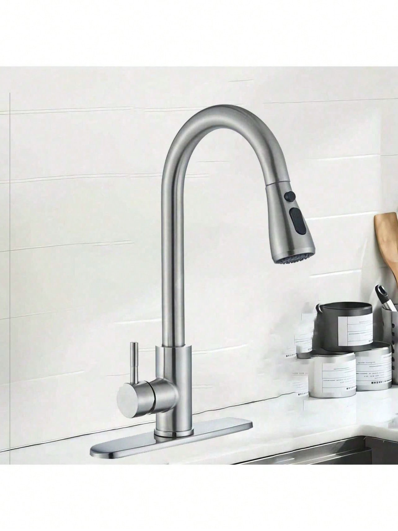 Commercial Kitchen And Bar - Torneira de cozinha com bico extensível,